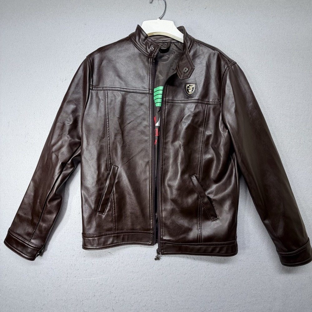 A Collezioni Men's Leather Jacket Vintage Armani Brown Size Medium